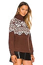 view 2 of 4 Cayleen Fair Isle Sweater in Brown & Ivory