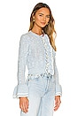 view 2 of 4 Starlene Ruffle Cardigan in Blue & Ivory
