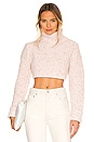 view 1 of 5 Topo Speckled Cropped Turtleneck in Ivory Confetti