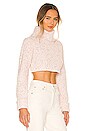 view 2 of 5 Topo Speckled Cropped Turtleneck in Ivory Confetti