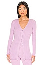 view 1 of 4 Variegated Rib Cardi in Purple