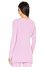 view 3 of 4 Variegated Rib Cardi in Purple