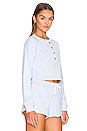 view 2 of 4 Green The Kelly Henley Sweatshirt in Baby Blue