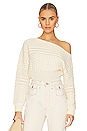 view 1 of 5 Razon Off Shoulder Pointelle Sweater in Ivory