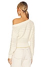 view 4 of 5 Razon Off Shoulder Pointelle Sweater in Ivory