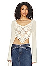 view 1 of 4 Maribell Crochet Sweater in Ivory