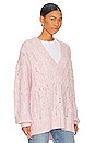 view 2 of 4 Friso Oversized Cable V Neck in Light Pink
