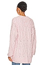 view 3 of 4 Friso Oversized Cable V Neck in Light Pink