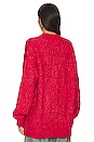 view 3 of 4 Friso Oversized Cable V Neck in Red