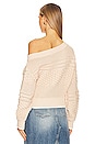 view 3 of 4 Razon Off Shoulder Pointelle Sweater in Nude