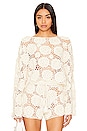 view 1 of 4 Zephyr Floral Crochet Sweater in White