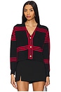 view 1 of 4 Bellair Cardi in Red & Black