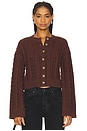 view 1 of 4 Hunter Cardigan in Brown