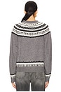 view 3 of 4 Kiva Fairisle Sweater in Grey Multi