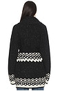 view 4 of 5 Adley Fairisle Cardigan in Black & White