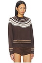 view 2 of 4 Kiva Fairisle Sweater in Brown Multi