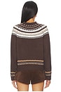 view 3 of 4 Kiva Fairisle Sweater in Brown Multi