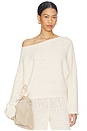 view 1 of 5 Elio Off The Shoulder Sweater in Ivory