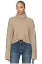 view 1 of 4 Viktoria Funnel Neck Pullover in Taupe