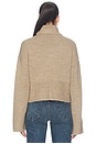 view 4 of 4 Viktoria Funnel Neck Pullover in Taupe