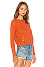 view 2 of 4 Distressed Crew Neck Sweater in Coral