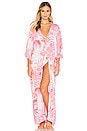 view 1 of 4 Marina Robe in Pink Palm Print