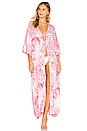 view 4 of 4 Marina Robe in Pink Palm Print