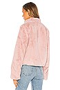 view 3 of 4 Inori Faux Fur Jacket in Blush Pink