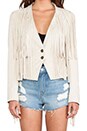 view 5 of 5 Knox Fringe Jacket in Cream