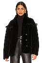 view 1 of 5 Juliet Velvet Puffer Coat in Black