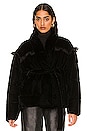 view 2 of 5 Juliet Velvet Puffer Coat in Black