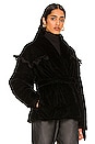 view 3 of 5 Juliet Velvet Puffer Coat in Black
