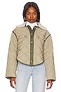 view 2 of 5 Agnes Quilted Jacket in Sage Green