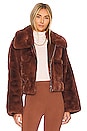 view 1 of 5 Charlie Teddy Faux Fur Jacket in Cappuccino