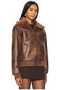 view 3 of 5 BLOUSON TANYA in Coffee Brown