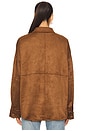 view 4 of 5 Elyse Faux Suede Shacket in Brown