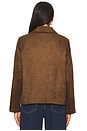 view 4 of 5 Evi Faux Suede Jacket in Dark Brown