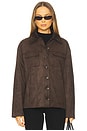 view 2 of 5 Irene Faux Suede Jacket in Espresso Brown