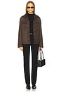 view 5 of 5 Irene Faux Suede Jacket in Espresso Brown
