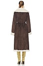 view 4 of 4 MANTEAU LYDIA in Dark Brown & Cream