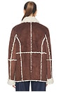 view 4 of 5 CHAQUETA LAURA in Chocolate Brown & Cream