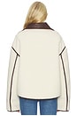 view 5 of 6 Margot Reversible Jacket in Cream & Dark Brown