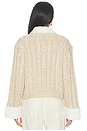 view 4 of 4 Ayedan Zip Up Knit Jacket in Light Tan