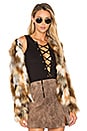 view 1 of 4 x REVOLVE Averly Faux Fur Coat in Beige & Brown