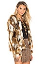 view 2 of 4 x REVOLVE Averly Faux Fur Coat in Beige & Brown