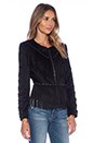 view 3 of 4 Dallas Fringe Jacket in Black