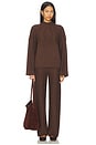 view 5 of 6 PANTALON MARCELLA in Chocolate Brown