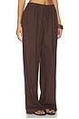 view 2 of 6 Kai Linen Pant in Chocolate Brown