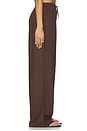 view 3 of 6 Kai Linen Pant in Chocolate Brown