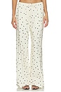 view 1 of 6 Addy Pant in Ivory & Black Polka Dot